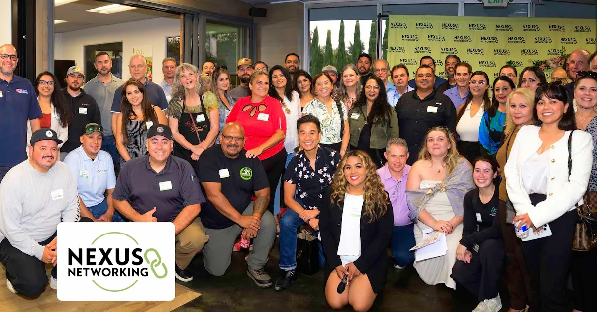 Nexus Networking members group photo at a networking event
